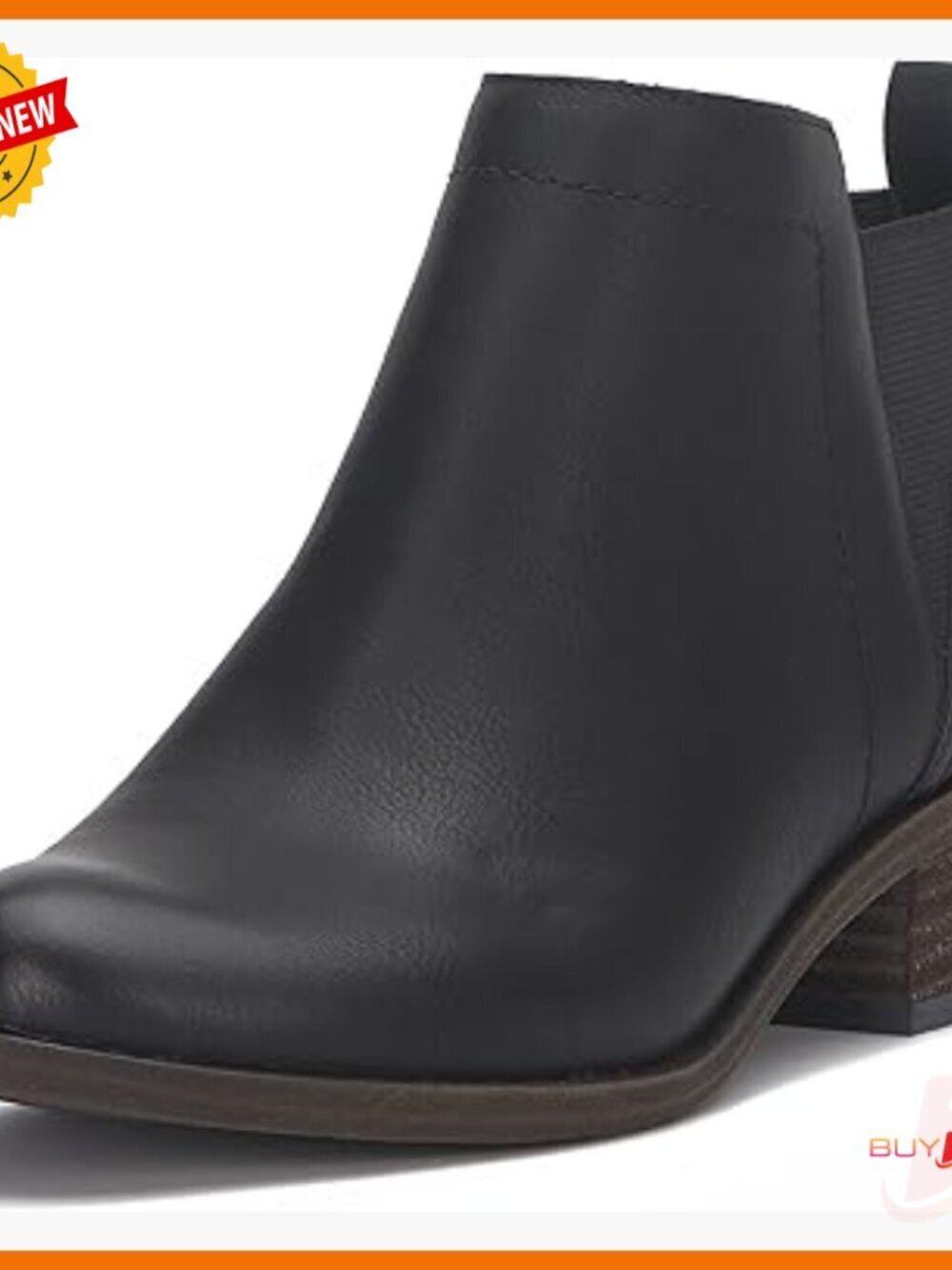 Pull-On Ankle Boots with Cushioned Footbed, Low Stacked Heel, Faux Leather